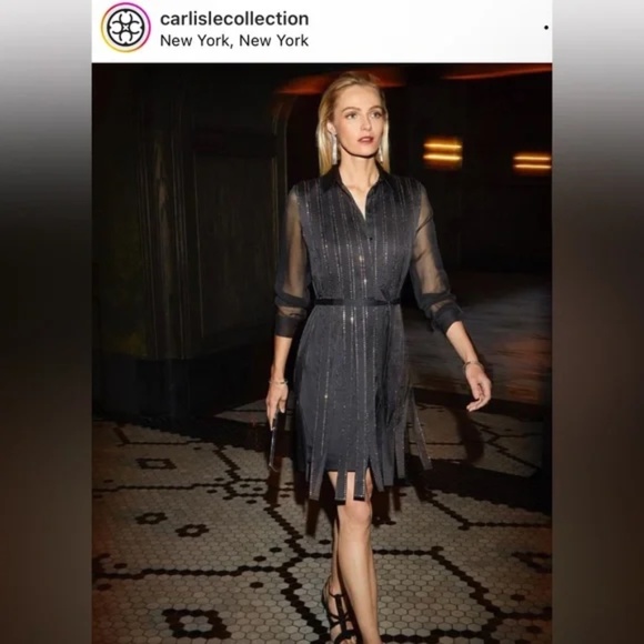 NWT PER SE by Carlisle New York • Gorgeous Black Sparkle Dress - Picture 5 of 11